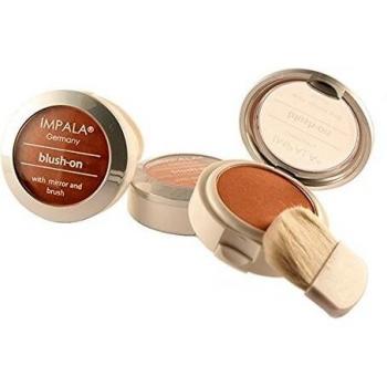 Impala Puder-Glanz-Blush 10: Spiegel, Bürste, Braun & Rosa