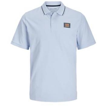 Jack & Jones Poloshirt »JJHUDSON POLO SS« – Himmelblau Regular Fit
