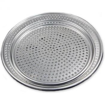 Sartén de Pizza de Aluminio con Diseño Estriado y Agujeros
