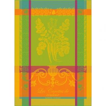 Torchon Garnier-Thiebaut Carottes Zeste 58x80 cm