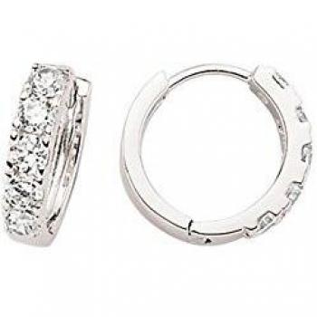Aretes de Aro Huggie de Plata para Damas