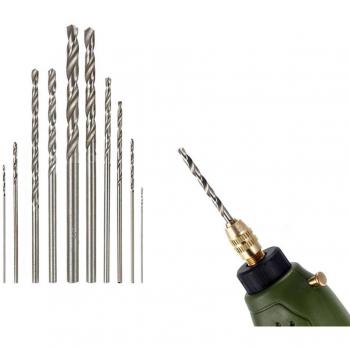 HSS White Steel 10‑Piece Spiral Drill Kit – Robust & Zuverlässig für Drehwerkzeuge