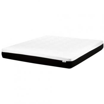 Matelas Déhoussable en Mousse de Latex 180x200 cm Noir et Blanc