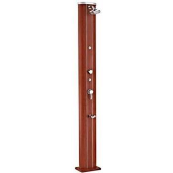 Solaire Shower Droite Alumine Wood 40L Rinse‑Foot + Mistifier