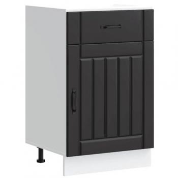 Sleek Lucca Black Engineered Wood Cabinet