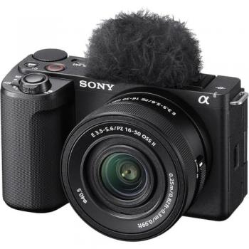 Sony VLOGCAM ZV‑E10M2 Power‑Zoom Kit – Wechselobjektiv + Windscreen (Schwarz)