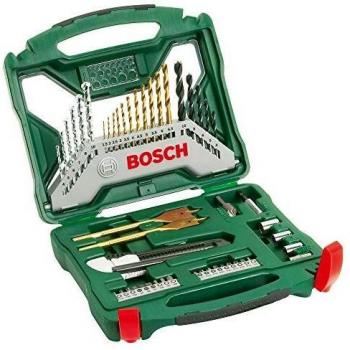 Bosch Accessoires 50 pièces Ensemble de forets et de tournevis en titane X-Line (bois, pierre, métal)