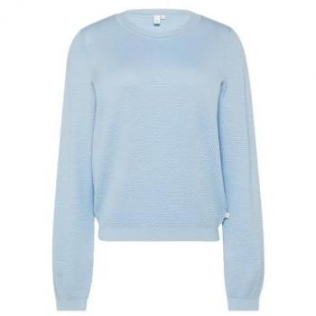 QS Damen Pullover M (38) – Rundhals, langarm, unifarben, Strickoptik