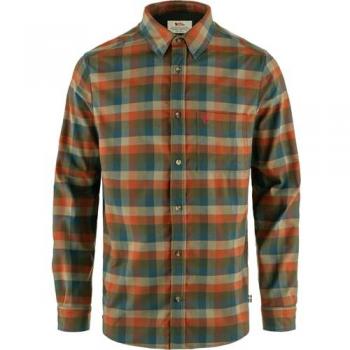 Camisa Fjällräven Lappland Stretch 3XL Manga Larga Naranja Azul Verde