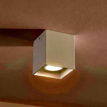 White Carson Ceiling Light from Arcchio: Modern, Dimmable, Surface-Mounted Downlight with Aluminum Material and 1 GU10 Bulb