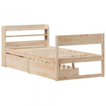 Cadre de lit massif en pin – dimensions 100 × 200 cm