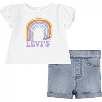 Levi's Kids Tuta Rainbow in Bianco con Alyssum 6 Mesi