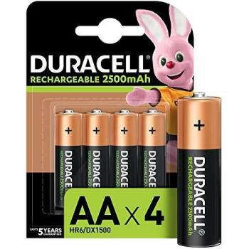 Batteries Rechargeables Duracell AA HR6 NiMH 1,2 V 2500 mAh