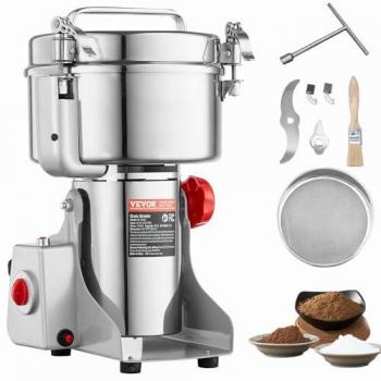 Moulin Électrique VEVOR 2000 g, 3400 W, Lame 3‑Couches, Protection Surcharge