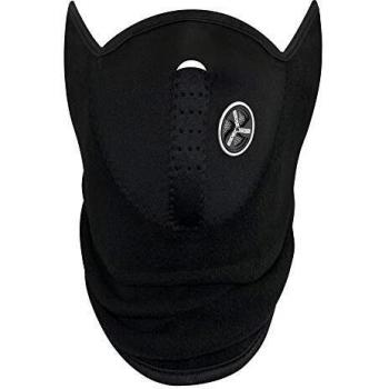 TRIXES Neoprene & Fleece Half Face & Neck Warmer 1 Count (Pack of 1), Black