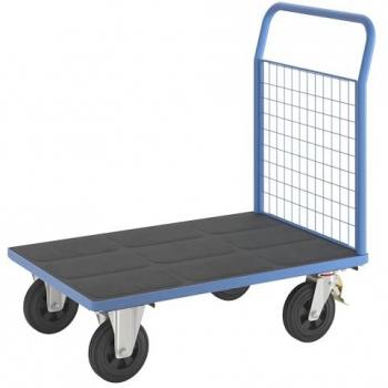 Eurokraft Pro Wagen mit Gitter-Stirnwand, 1050 x 700 mm, Vollgummireifen