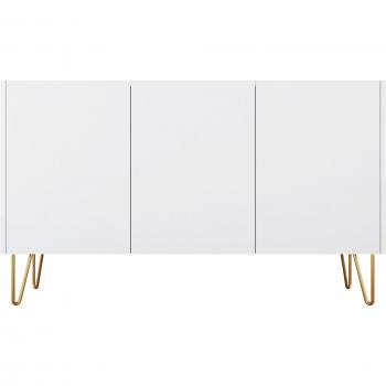 Buffet bas design blanc et doré
