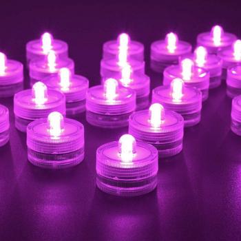 12pcs Waterproof LED Tealight Lamps for Home Decor