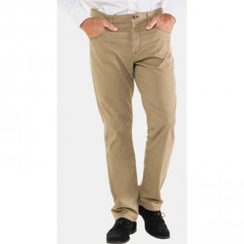 Jeans Stretch Uomo 5 Tasche Beige Taglia Forte 56C JP1880