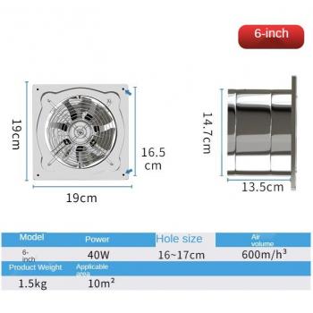 Extracteur Ligne 6 – Ventilation Acier Inox – Salle de Bain et Cuisine
