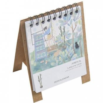 Yearly Agenda Cat Plant Calendar