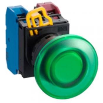 Bouton-poussoir noir/rouge lumineux 1 pc