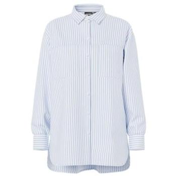 Weißes Loose Shirt PCMELIA LS – Damen XL