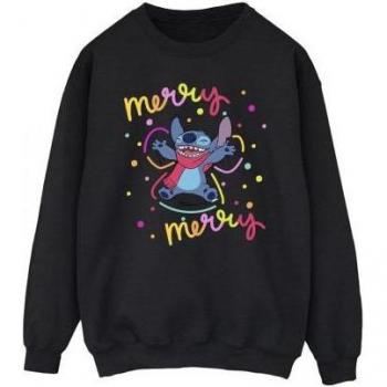 Disney Men's Lilo & Stitch Happy Rainbow Sweatshirt