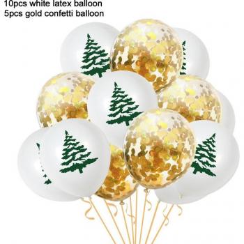Ballon Arbre de Noël + Confetti – 15 pièces Père Noël