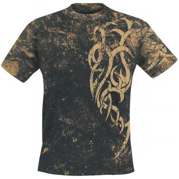 Outer Vision Marble Tattoo T-Shirt schwarz in L