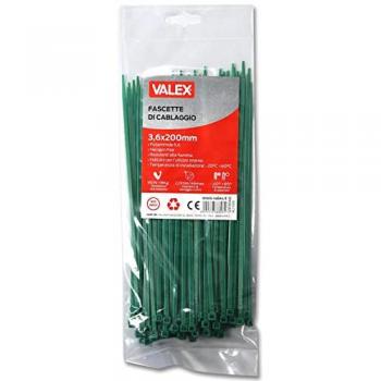 Valex Fascette Cablaggio Verde 200x3,5 mm – 100pz