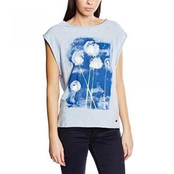 Pepe Jeans ELINA-Camiseta Mujer Azul (Bleach Blue) Talla L