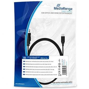 MediaRange USB‑Kabel 2.0, 1,8 m, Micro‑USB B, Lade+Daten