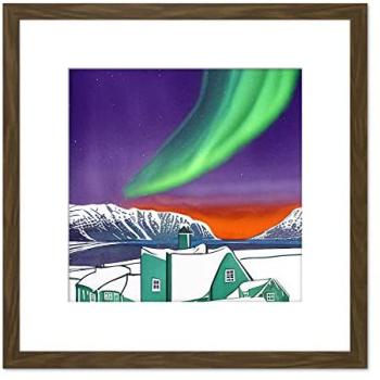 Sunset Aurora Summit 8x8 – Classic Wooden Frame
