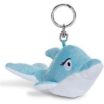 Plüschtier-Schnappknopf mit Delfin‑Schlüsselring