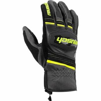 Reusch Upsprint Leder/Textil Handschuh Kurz – Schwarz/Gelb 8 H – Motorradhandschuhe