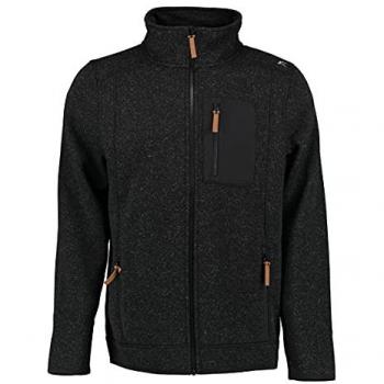 OS Trachten Herren Strickfleecejacke Nucku Anthrazit L