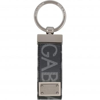 Dolce & Gabbana Men's Fabric Key Ring Black