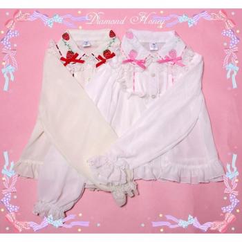 Japanese Strawberry Embroidered Lolita Shirt – Spring/Autumn