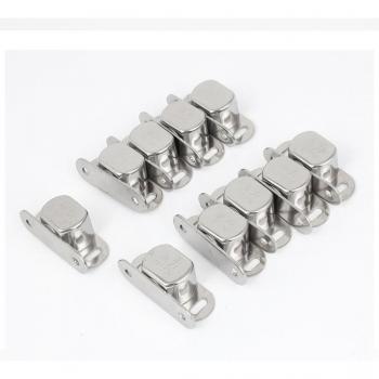 Serrure de porte d'armoire magnétique, 10 pièces, métal, aimant argenté