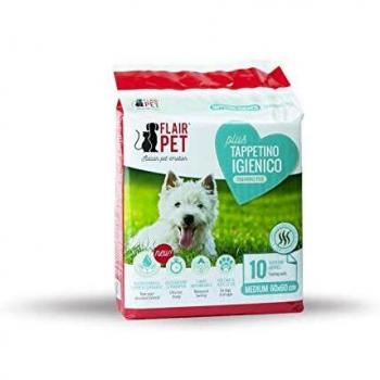Tappetino Igienico per Cani e Gatti, Flair Pet Ultra Assorbente Anti-Odore, 10pz, Dimensione 60x60cm