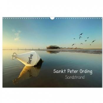 Wandkalender 2024 Sankt Peter Ording Sandstrand DIN A3 quer