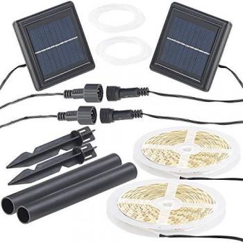 2 bandes à LED solaires 180 LED 3 m