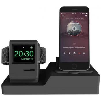 Kombinerad Laddare för iPhone, Apple Watch & Airpods (Svart)