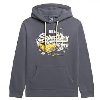 Superdry New York Vintage Logo Hoodie Gray Male S