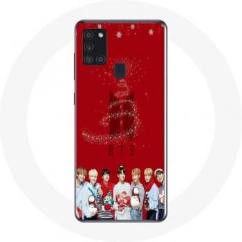 Cover protettiva Samsung Galaxy A21s BTS Bangtan Boys Fond Rosso Natale 2023