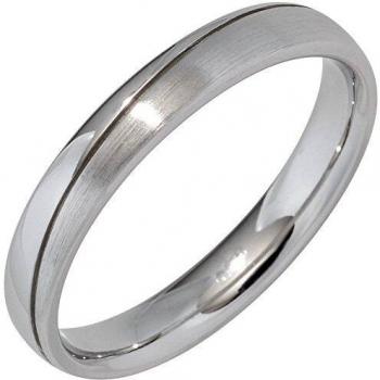 Sterling Silber Partner Ring JOBO, Rhodiobeschichtete Matte – Größe 58