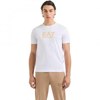 Camiseta EA7 Gold Label Manga Corta Color Blanco-Dorado