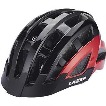 Lazer – Casque compact DLX avec insectnet et LED arrière noir/rouge