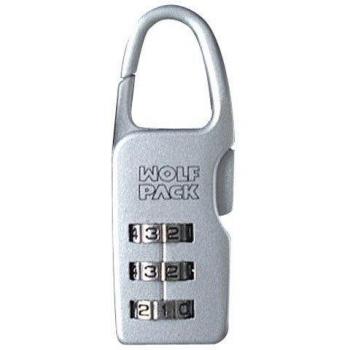 Candado de combinación Wolfpack plata